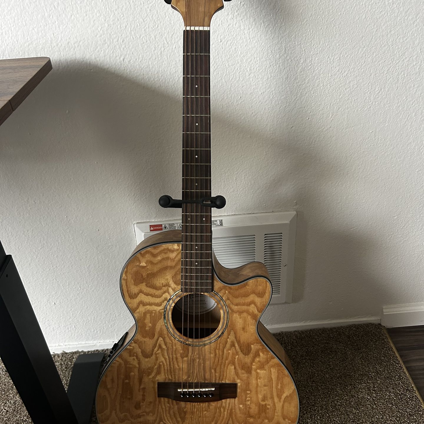 Mitchell MX430QAB Exotic Series Acoustic-Electric Guitar - Quilted Ash Burl Natural