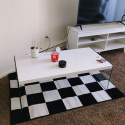 Couch, love seat and tables. 