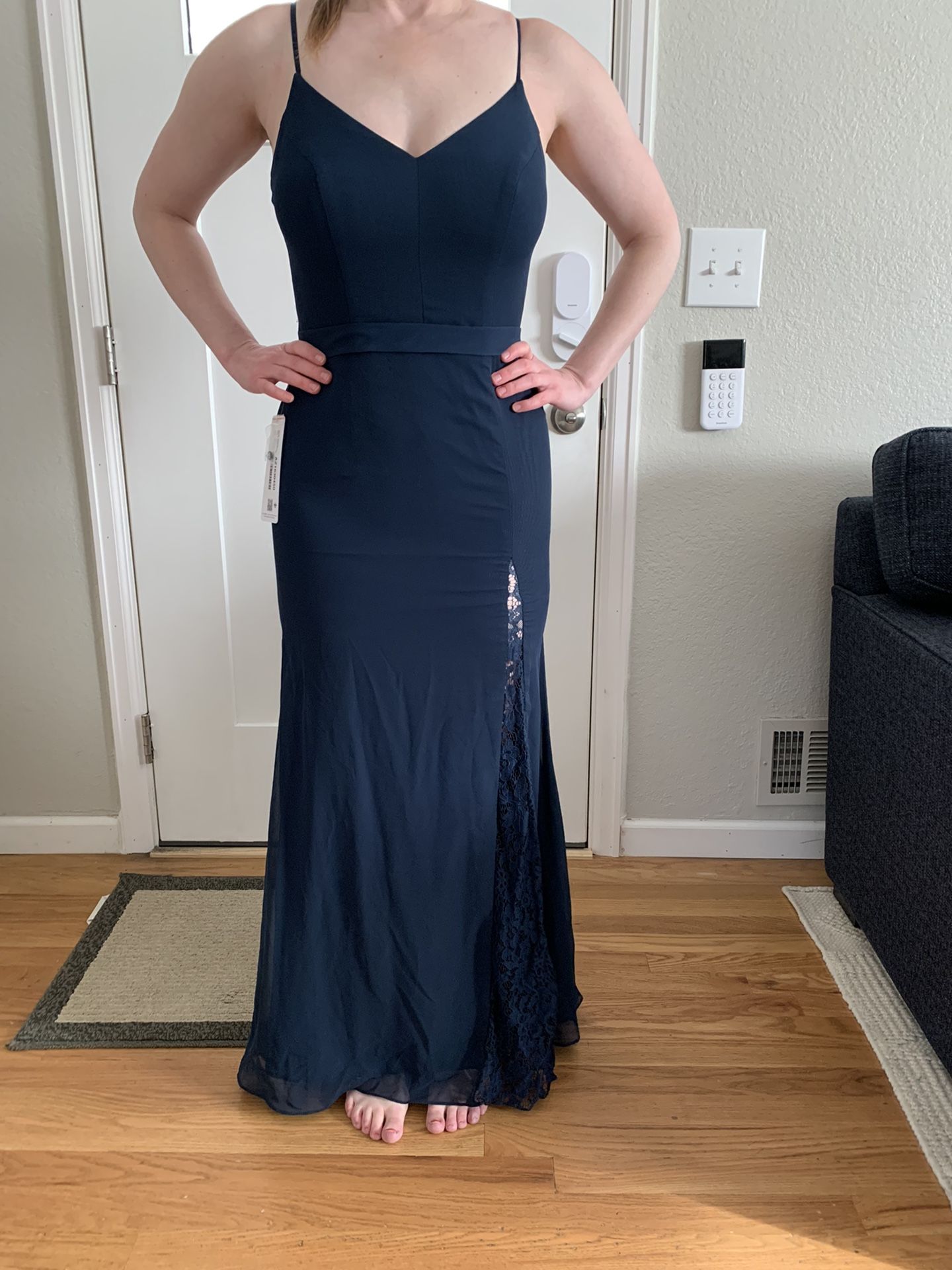Navy Azazie Dress - Prom, Bridesmaid, Or Evening Dress 