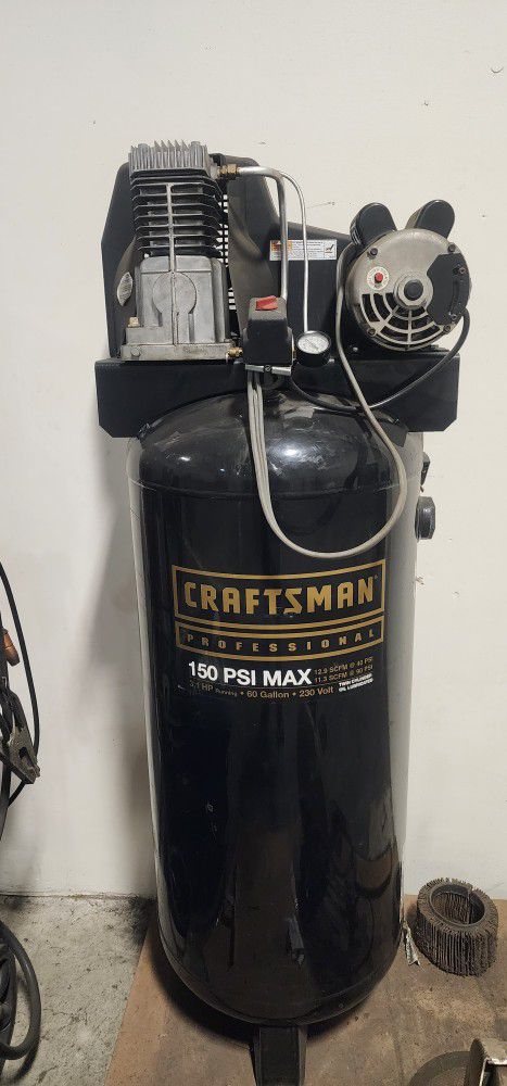 Professional 160 Psi Air Craftsman Compressor 3.1 Hp 60 Gallons 230volts