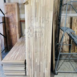 ‼️🔥 BUY 1 BUTCHER BLOCK – GET THE 2ND 50% OFF! 🔥 Warehouse direct pricing — limited-time promotion!  📏 Size: 8ft × 25” Unfinished Live Edge $177 