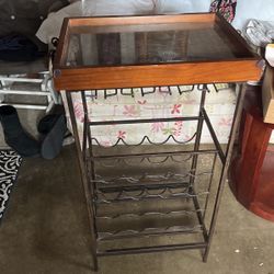 Very Nice Wine Rack With Glass Shelf