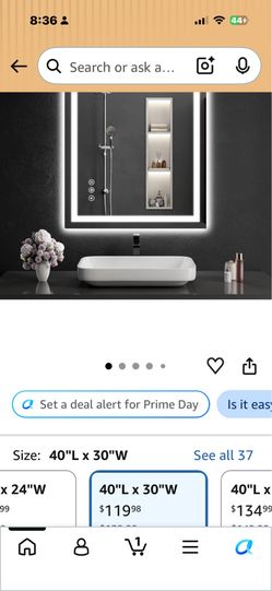 Lighted mirror bathroom