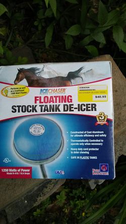 Pond/stock tank de-icer