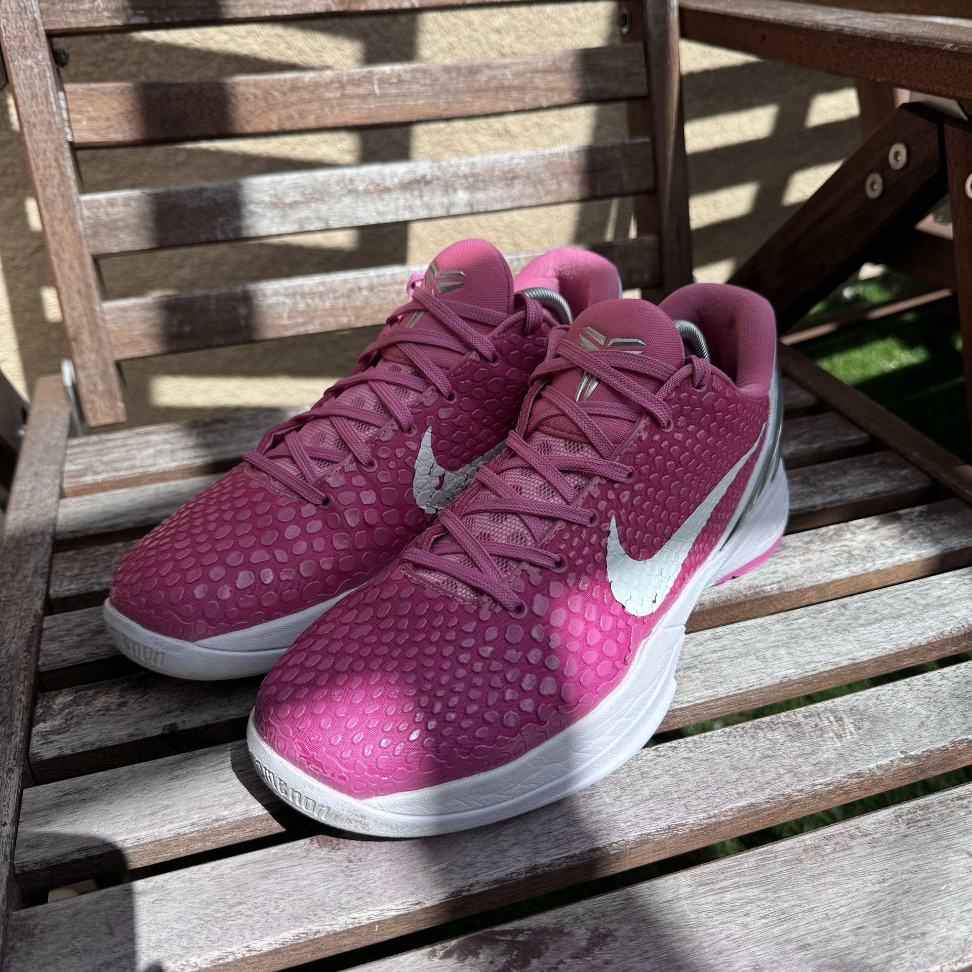 Zoom Kobe 6 Sz10 Breast Cancer Basketball Shoes