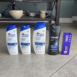 Head & Shoulders Shampoos, AXE Body Wash, Crest 3D White Gluten Free Toothpaste 