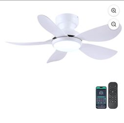➿️ PHORUS 36'' Smart Ceiling Fan w/Lights, Modern Flush Mount Low Profile #8922