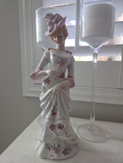 1950s Vintage Porcelain Victorian Lady Figurine