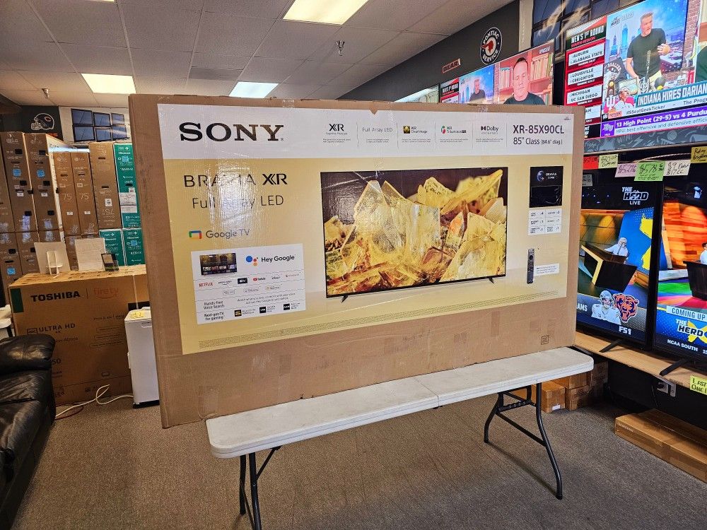 SONY 85 INCH BRAVIA TOP RATED TV'S 120HZ FULL ARRAY HDMI 2.1 IN STOCK W/WARRANTY - PAYMENT PLANS