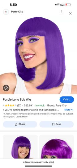 NEW Purple Short Wig