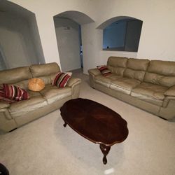 Leather Couch And Loveseat Set 