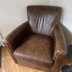 Pottery Barn Leather Armchair
