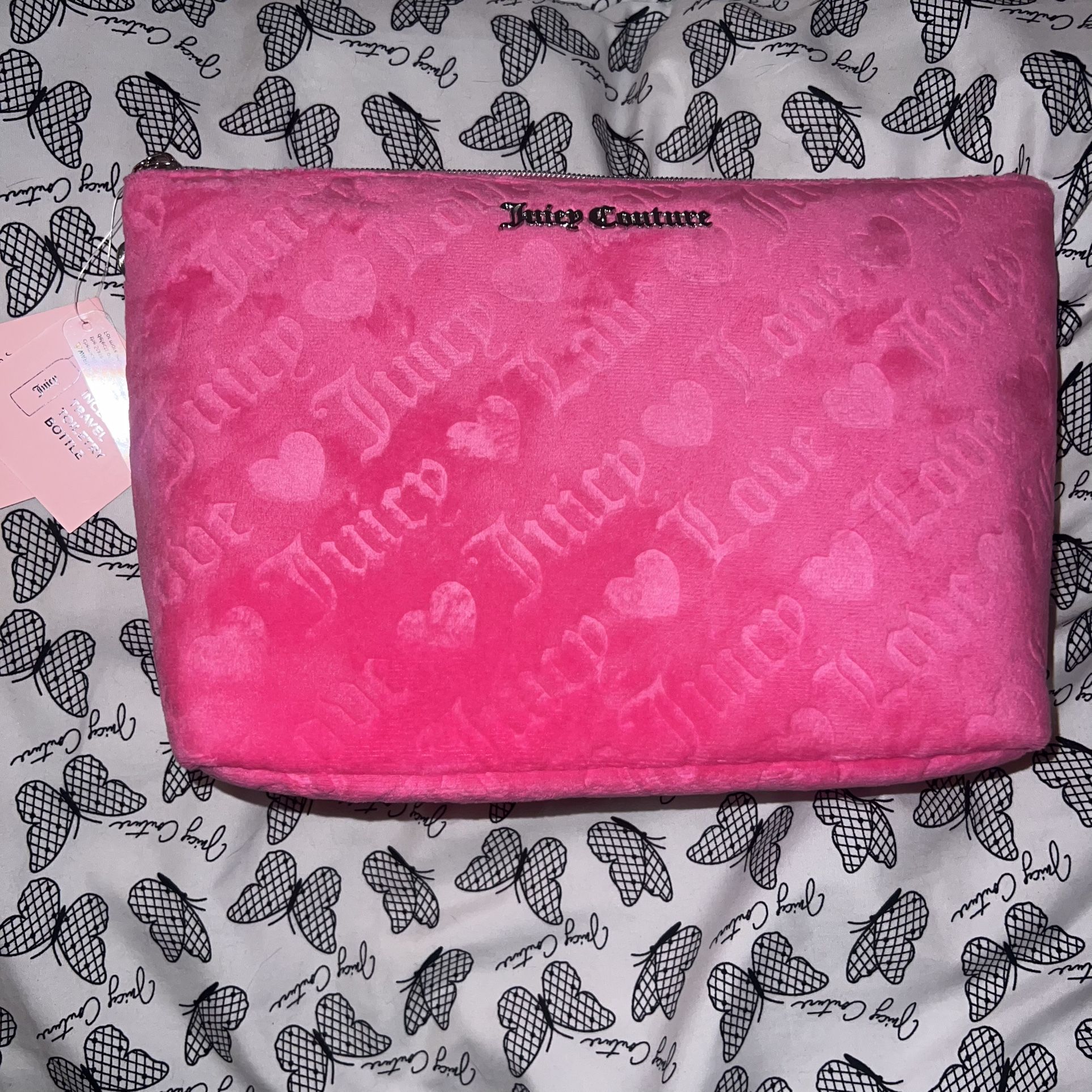 Juicy Couture Makeup Bag w Travel Size Bottle