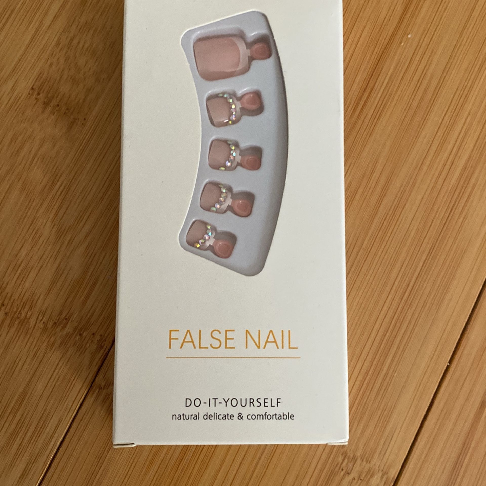 SHEIN NAILS RHINESTONE PINK PEDICURE TOES