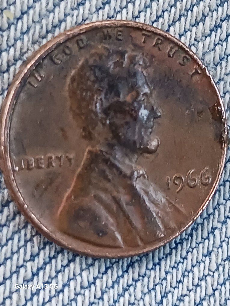 1966 Penny With    Few Letters .    error Make Me An Offer 