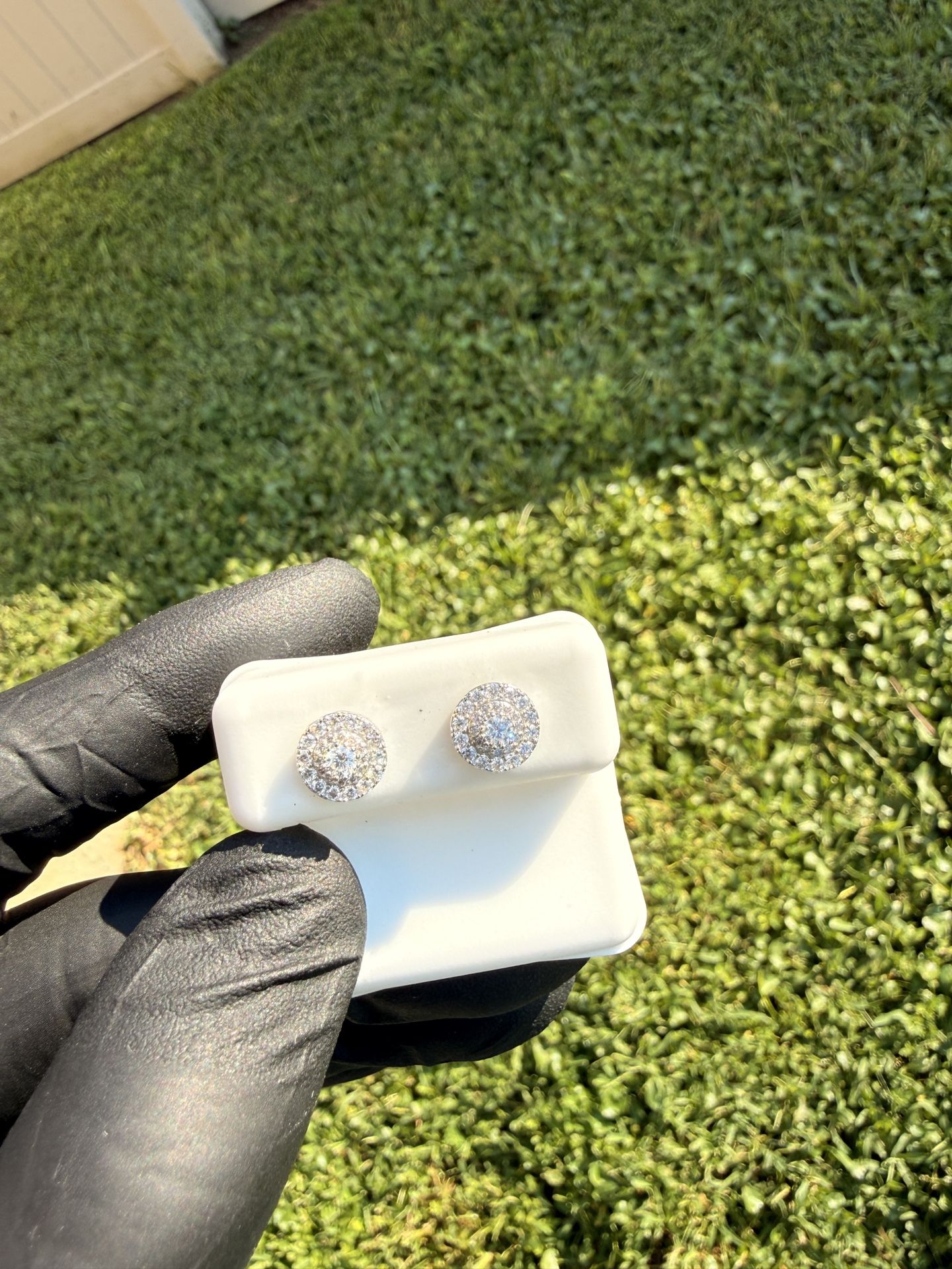 ✨ Cushion Halo Moissanite Stud Earrings – 0.66 CTW ✨