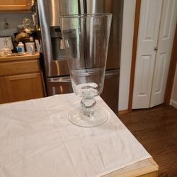 CLEAR GLASS VASE LARGE