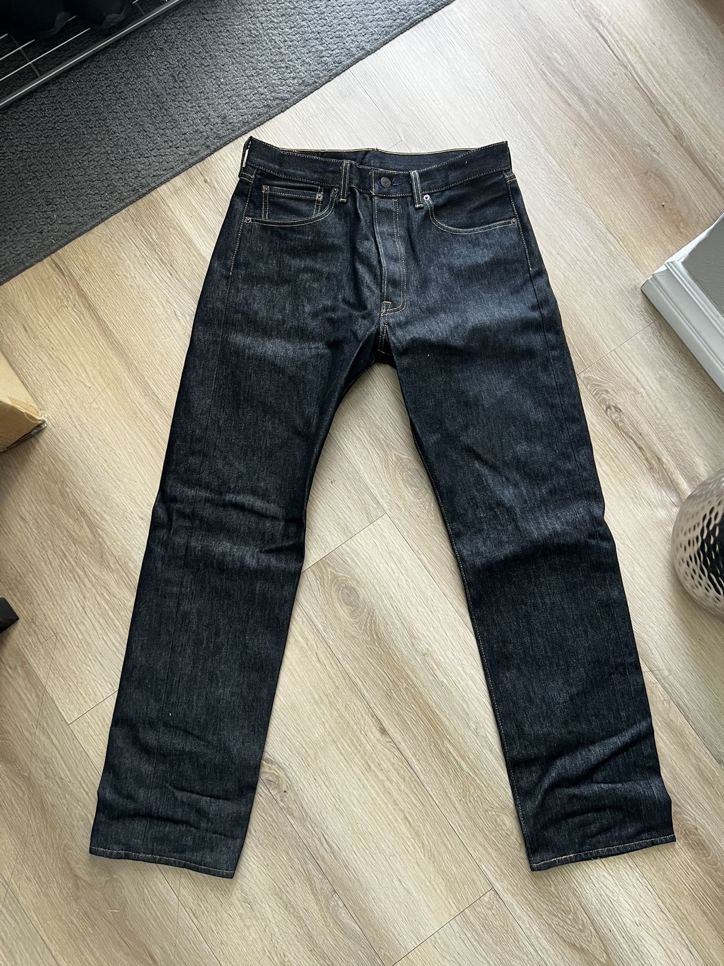Levi, 501 Shrink To Fit Charcoal 33x32
