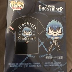 Funko pop and tee exclusive combo marvel venomized ghost rider sold out