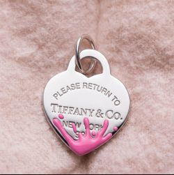 Tiffany & Co Pink Color Splash Heart