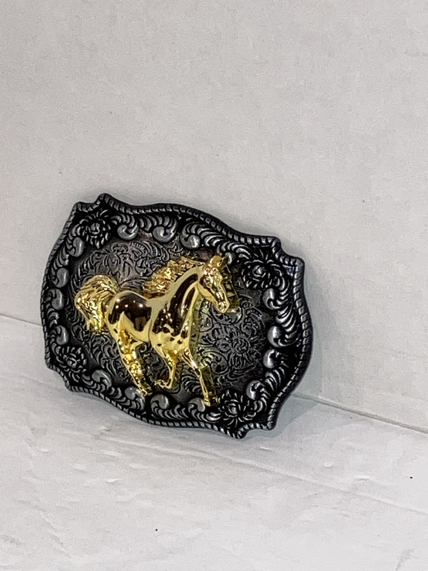 Belt Buckle Running Horse