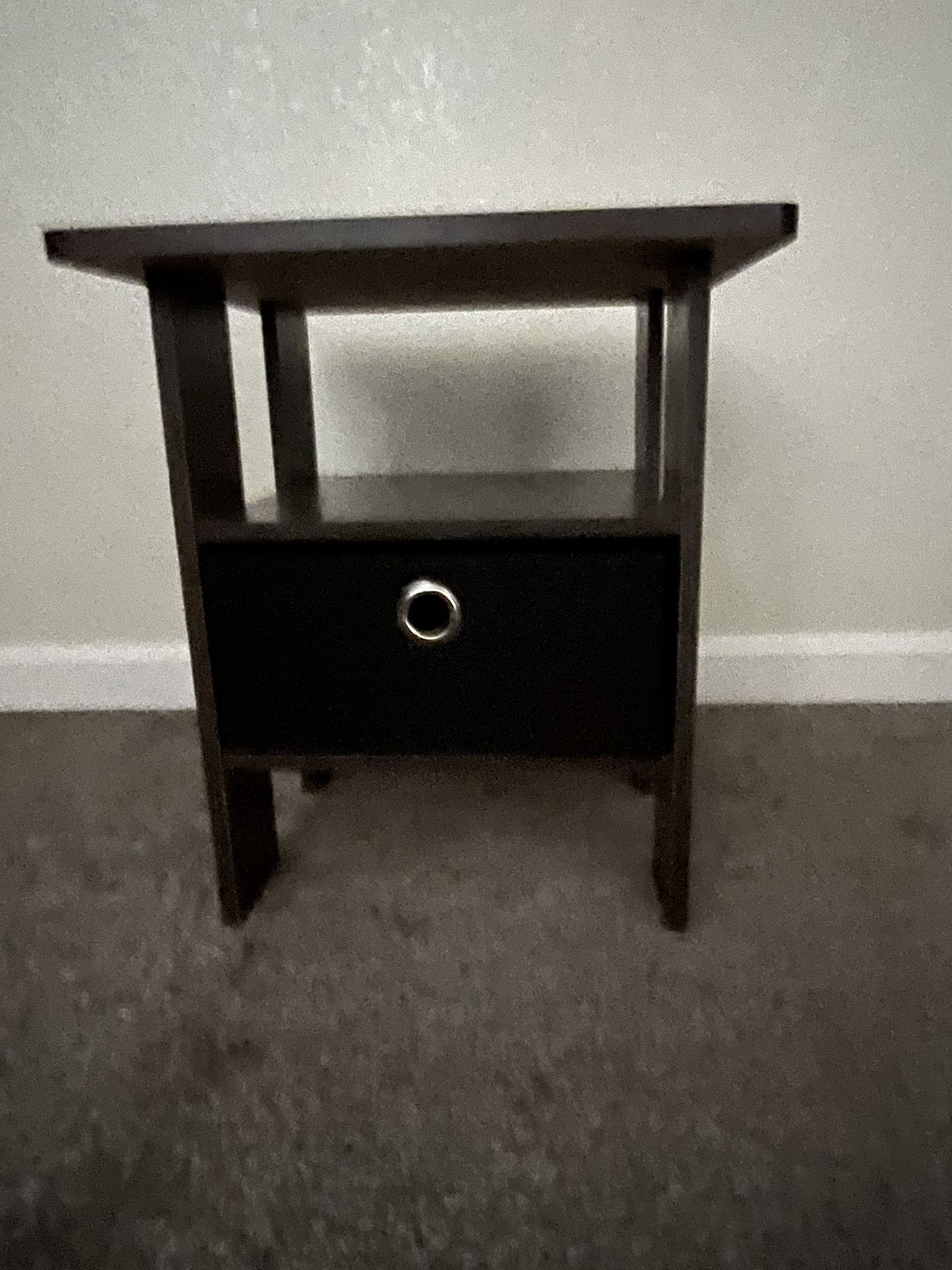 NEW FURINNO END TABLE BEDROOM NIGHT STAND W/BIN DRAWER