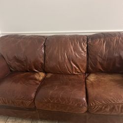 Brown Leather Couch