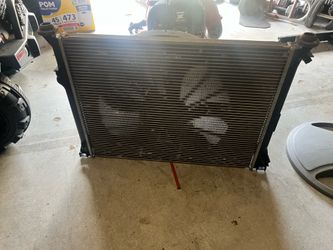 Dodge charger radiator and fan assembly