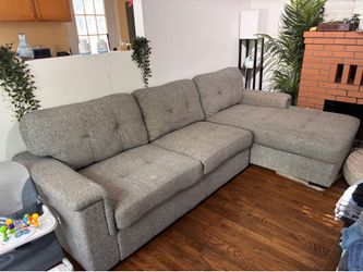 Grey Left “L” Shape Couch