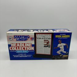 Starting Lineup Deion Sanders MLB Atlanta Braves Headline Collection Sealed