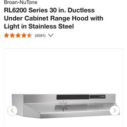 Hood Range 30” Stainless Steel