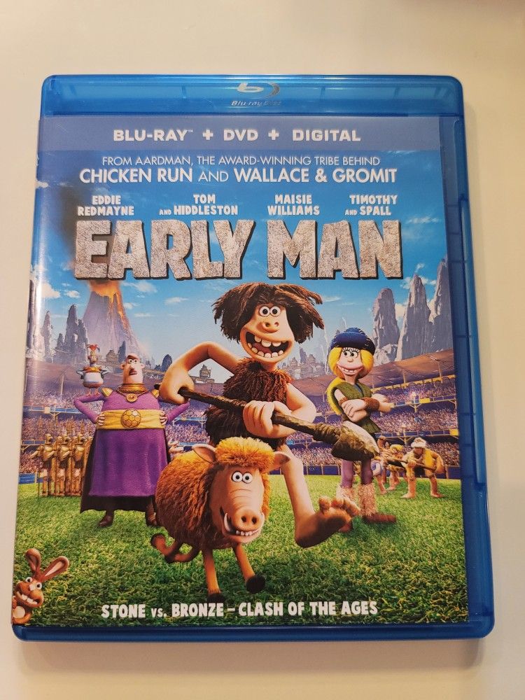 $5 BLU RAY. EARLY MAN. $5 OR TRADE FOR A MOVIE TITLE I DO NOT ALREADY OWN. BLU RAY ONLY NO DIGITAL .