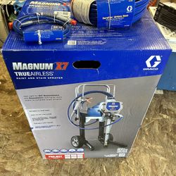 Brand New Graco Magnum X7 TrueAirless Sprayer + 50′ Hose & 4′ Whip – Never Used 
