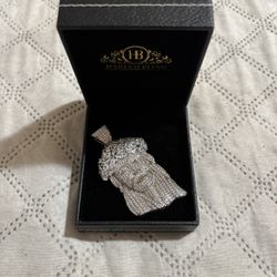 Iced Out 925 Silver Jesus Piece