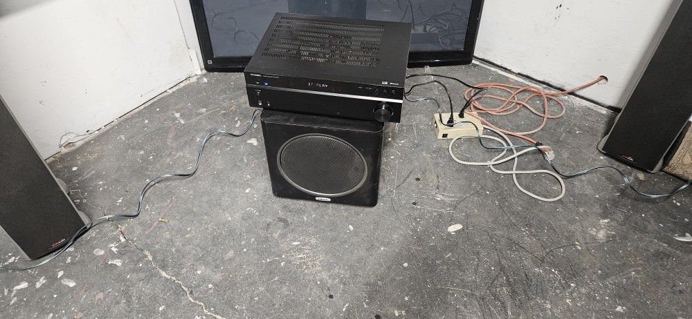 Polk Audio System With Insignia Bluetooth Reciever