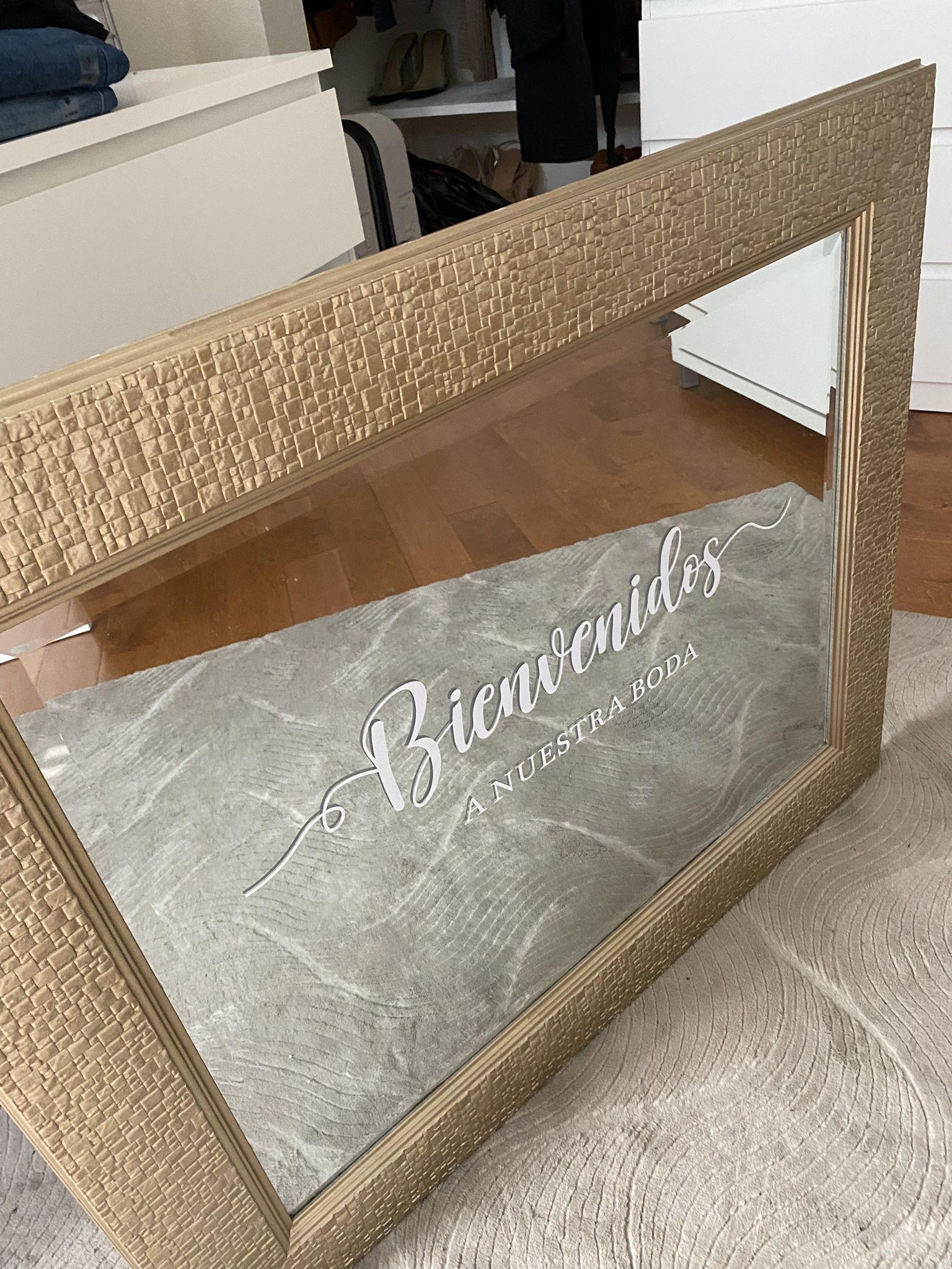 Wedding Mirror Welcome Sign (SPANISH)
