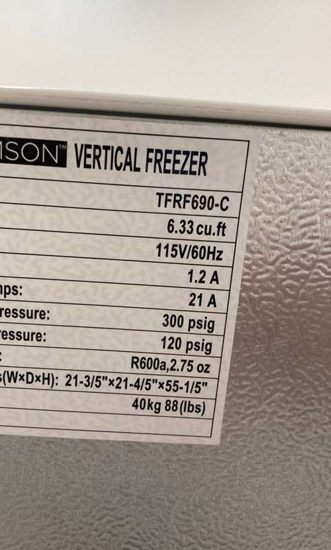 Thomson 🥶 upright freezer🥶TFRF690 TCZ