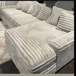 Brand new Super Plush Comfy Corduroy Sectional Sofa 