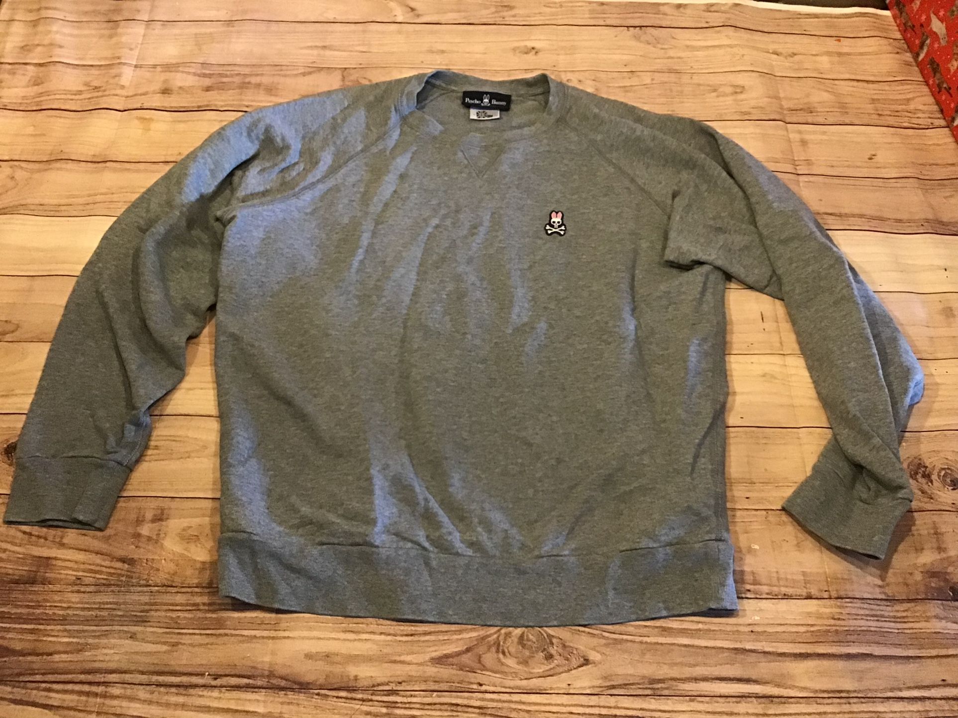 Psycho Bunny Grey Sweatshirt Men Size 4 Small 
