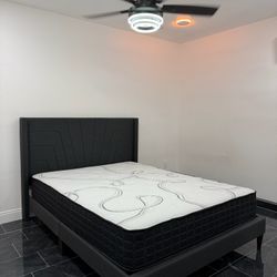 New Queen Bed Frame With Mattress Delivery Included