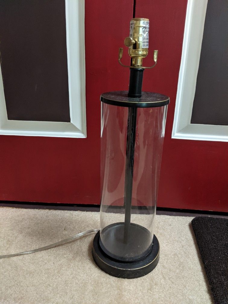 Ralph Lauren Glass Cylinder Table Lamp