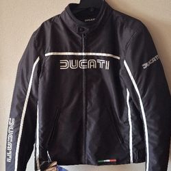Ducati Giubbino Uomo Tex 80s  Motorcycle men's jacket - Large).