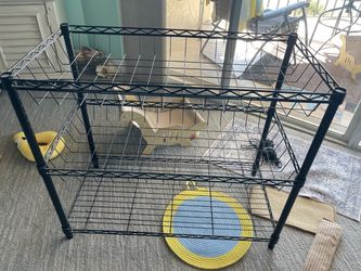 Black Wire Metal Storage Shelving Unit