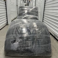 Leather Chaise Lounge With Pillows 