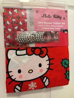 Hello Kitty Christmas 13-Piece Shower Curtain Set