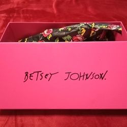 Betsey Johnson Leopard Print Flats With Gold Embellishments 