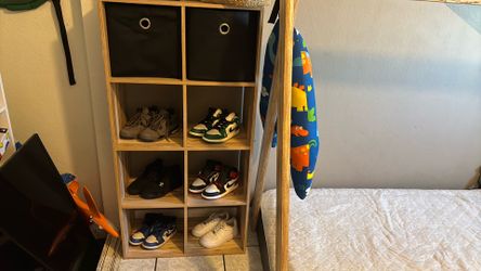 Cubby and twin bed frame