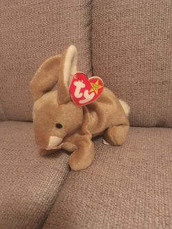 New 1999 Ty B EAN Ie Babies Plush 7" Speckled Nibbly The Bunny Rabbit $ 24