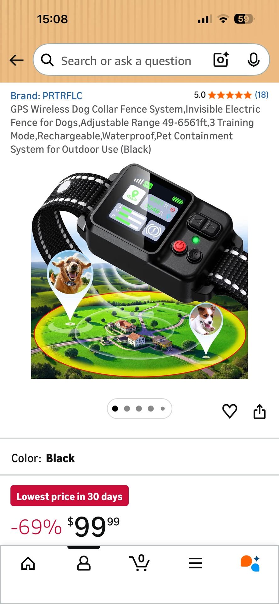 Dog collar fence system.