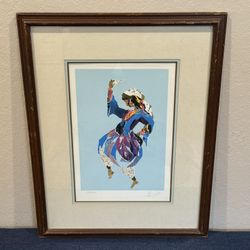JUDITH YELLIN 1976 Signed Serigraph Print "Dancer" 287-300 Judaica